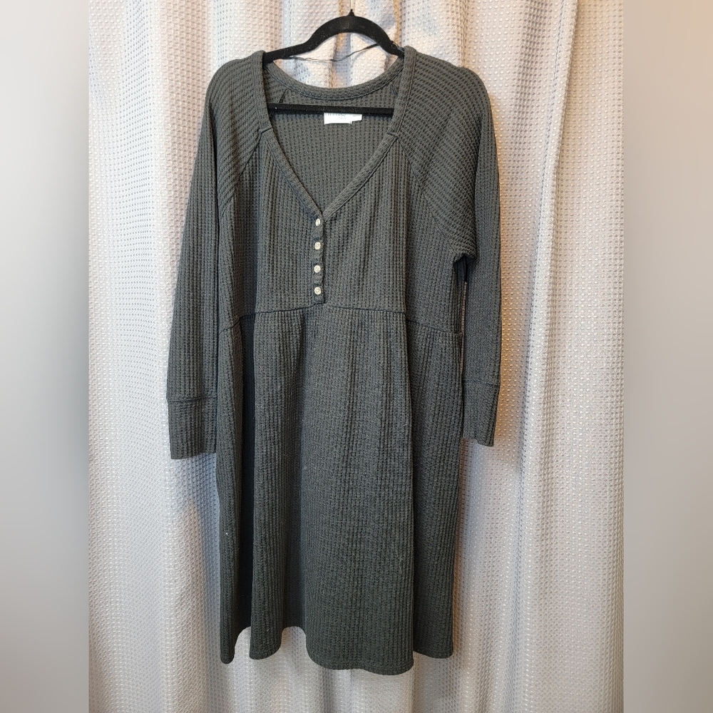 Terra & Sky Waffle Knit 90's Style Babydoll Dress Size 1X